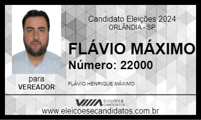 Candidato FLÁVIO MÁXIMO 2024 - ORLÂNDIA - Eleições