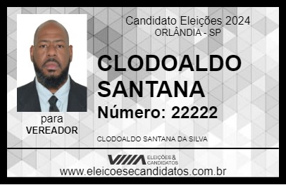 Candidato CLODOALDO SANTANA 2024 - ORLÂNDIA - Eleições