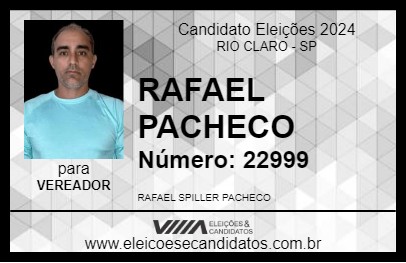 Candidato RAFAEL PACHECO 2024 - RIO CLARO - Eleições