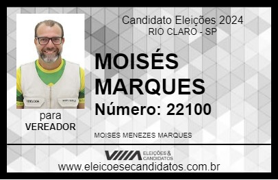 Candidato MOISÉS MARQUES 2024 - RIO CLARO - Eleições