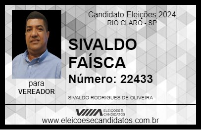 Candidato SIVALDO FAÍSCA 2024 - RIO CLARO - Eleições