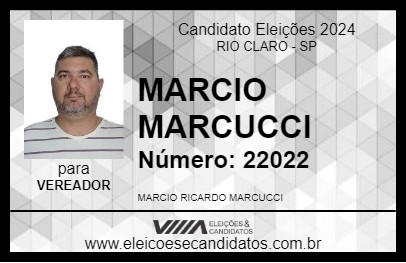 Candidato MARCIO MARCUCCI 2024 - RIO CLARO - Eleições