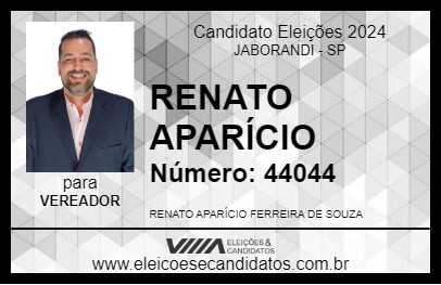 Candidato RENATO APARÍCIO 2024 - JABORANDI - Eleições