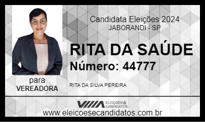 Candidato RITA DA SAÚDE 2024 - JABORANDI - Eleições