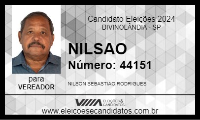 Candidato NILSAO 2024 - DIVINOLÂNDIA - Eleições