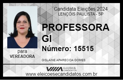 Candidato PROFESSORA GI 2024 - LENÇÓIS PAULISTA - Eleições