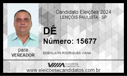 Candidato DÊ 2024 - LENÇÓIS PAULISTA - Eleições