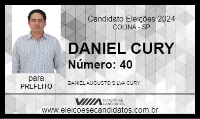 Candidato DANIEL CURY 2024 - COLINA - Eleições