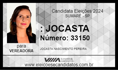 Candidato : JOCASTA 2024 - SUMARÉ - Eleições