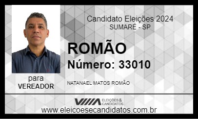 Candidato ROMÃO 2024 - SUMARÉ - Eleições