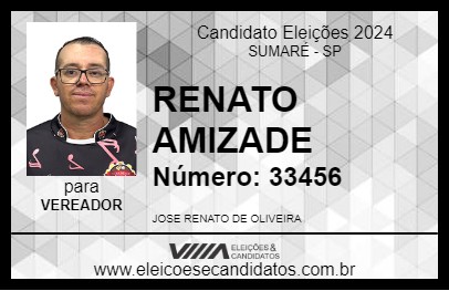 Candidato RENATO AMIZADE 2024 - SUMARÉ - Eleições