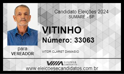 Candidato VITINHO 2024 - SUMARÉ - Eleições