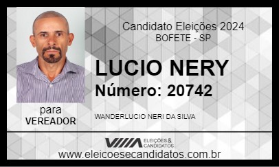 Candidato LUCIO NERY 2024 - BOFETE - Eleições