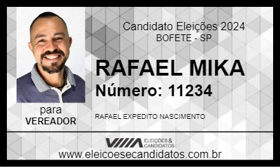 Candidato RAFAEL MIKA 2024 - BOFETE - Eleições