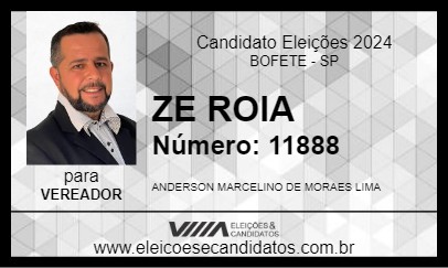 Candidato ZE ROIA 2024 - BOFETE - Eleições