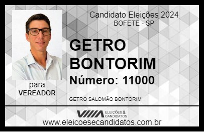 Candidato GETRO BONTORIM 2024 - BOFETE - Eleições