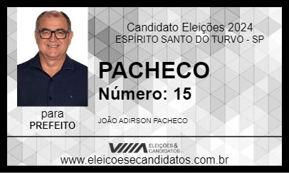 Candidato PACHECO 2024 - ESPÍRITO SANTO DO TURVO - Eleições