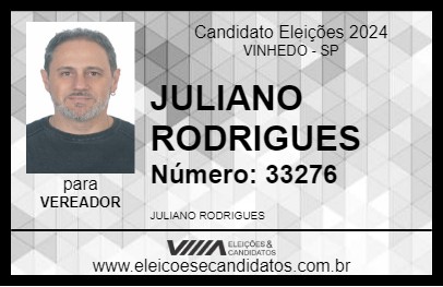 Candidato JULIANO RODRIGUES 2024 - VINHEDO - Eleições