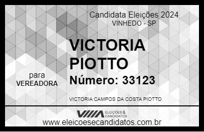 Candidato VICTORIA PIOTTO 2024 - VINHEDO - Eleições