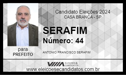 Candidato SERAFIM 2024 - CASA BRANCA - Eleições