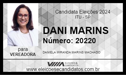 Candidato DANI MARINS 2024 - ITU - Eleições