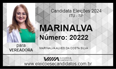 Candidato MARINALVA 2024 - ITU - Eleições