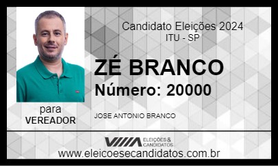 Candidato ZÉ BRANCO 2024 - ITU - Eleições