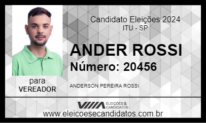 Candidato ANDER ROSSI 2024 - ITU - Eleições