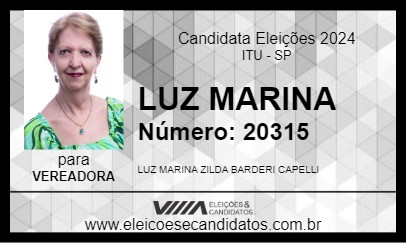 Candidato LUZ MARINA 2024 - ITU - Eleições