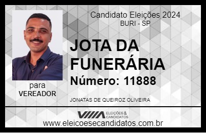 Candidato JOTA DA FUNERÁRIA 2024 - BURI - Eleições