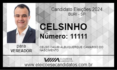 Candidato CELSINHO 2024 - BURI - Eleições