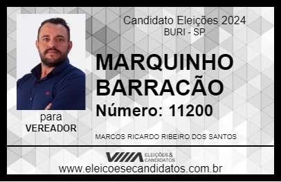 Candidato MARQUINHO BARRACÃO 2024 - BURI - Eleições