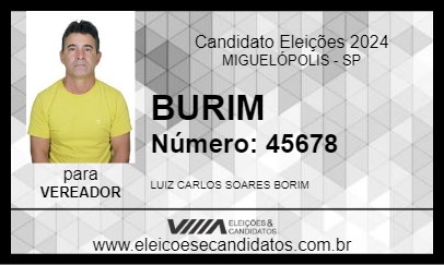 Candidato BURIM 2024 - MIGUELÓPOLIS - Eleições