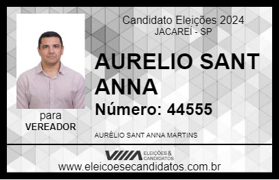 Candidato AURELIO SANT ANNA 2024 - JACAREÍ - Eleições