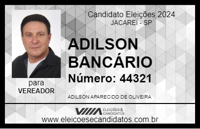 Candidato ADILSON BANCÁRIO 2024 - JACAREÍ - Eleições