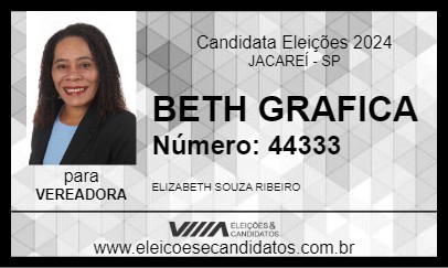 Candidato BETH GRAFICA 2024 - JACAREÍ - Eleições