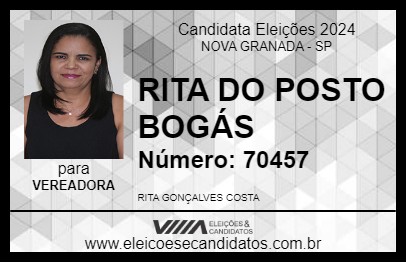 Candidato RITA DO POSTO BOGÁS 2024 - NOVA GRANADA - Eleições