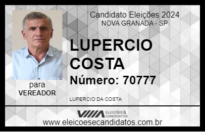 Candidato LUPERCIO COSTA 2024 - NOVA GRANADA - Eleições