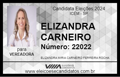 Candidato ELIZANDRA CARNEIRO 2024 - ICÉM - Eleições