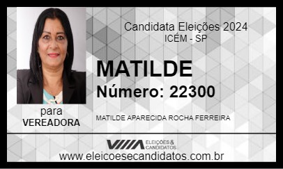 Candidato MATILDE 2024 - ICÉM - Eleições