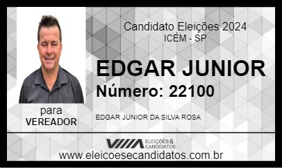 Candidato EDGAR JUNIOR 2024 - ICÉM - Eleições