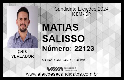 Candidato MATIAS SALISSO 2024 - ICÉM - Eleições