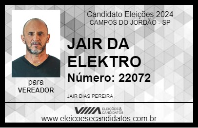 Candidato JAIR DA ELEKTRO 2024 - CAMPOS DO JORDÃO - Eleições