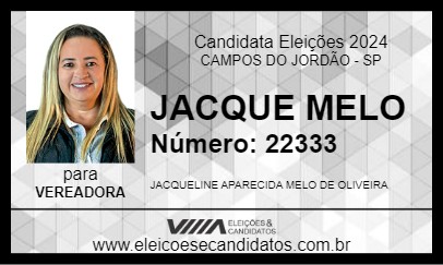 Candidato JACQUE MELO 2024 - CAMPOS DO JORDÃO - Eleições