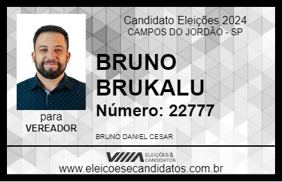 Candidato BRUNO BRUKALU 2024 - CAMPOS DO JORDÃO - Eleições