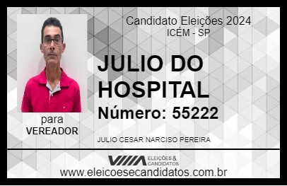 Candidato JULIO DO HOSPITAL 2024 - ICÉM - Eleições