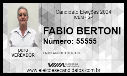 Candidato FABIO BERTONI 2024 - ICÉM - Eleições