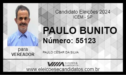 Candidato PAULO BUNITO 2024 - ICÉM - Eleições