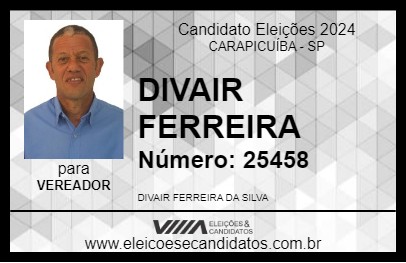 Candidato DIVAIR FERREIRA 2024 - CARAPICUÍBA - Eleições