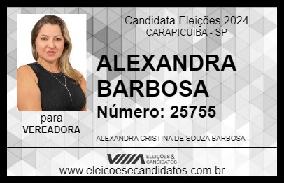 Candidato ALEXANDRA BARBOSA 2024 - CARAPICUÍBA - Eleições